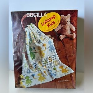 Bucilla LOLLIPOP KIDS Orlon BABY/TODDLER COVERLET Kit #7873 - 30" x 44" …